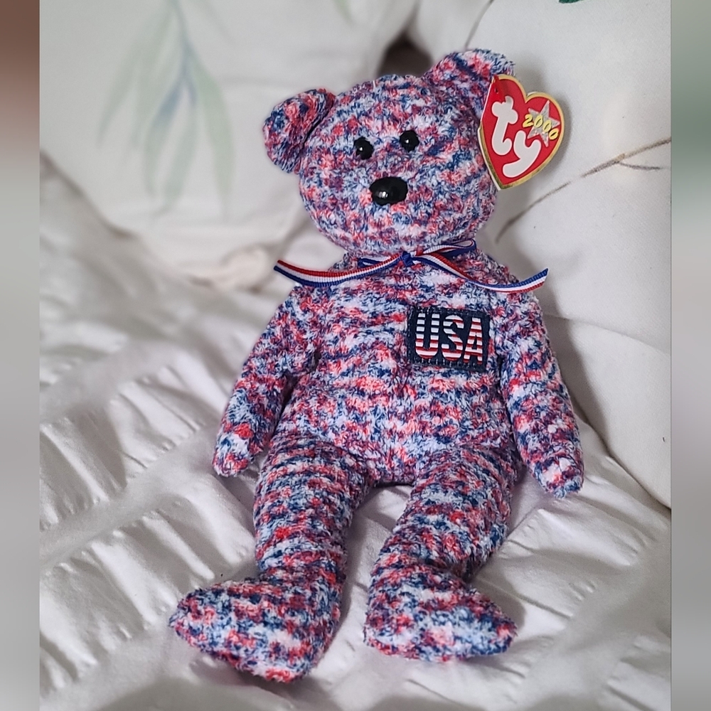 Ty Beanie Baby USA Bear